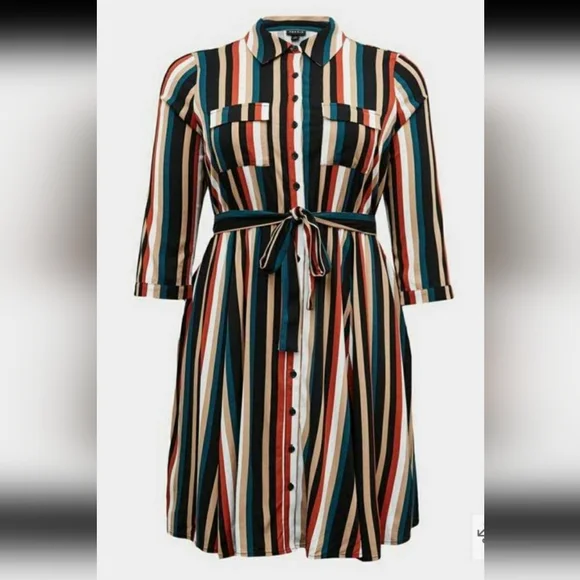 Plus Size 4X TORRID dress Striped Pretty! - Picture 4 of 4